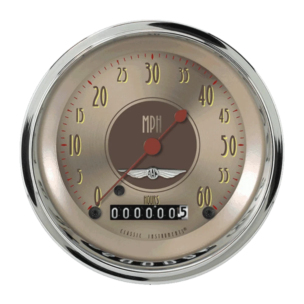 All American Nickel 3 3_8_ Low Speed Speedometer LSAN